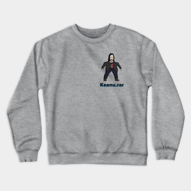 Compressed Keanu Crewneck Sweatshirt by DäyteGroshi